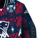 personalized new england patriots pyramid shapes blue varsity jacket best selling