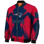 personalized new england patriots spider mark blue red crocs bomber jacket best selling