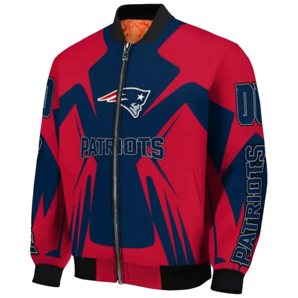 personalized new england patriots spider mark blue red crocs bomber jacket best selling