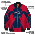 personalized new england patriots spider mark blue red crocs bomber jacket best selling