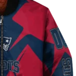 personalized new england patriots spider mark blue red crocs bomber jacket best selling
