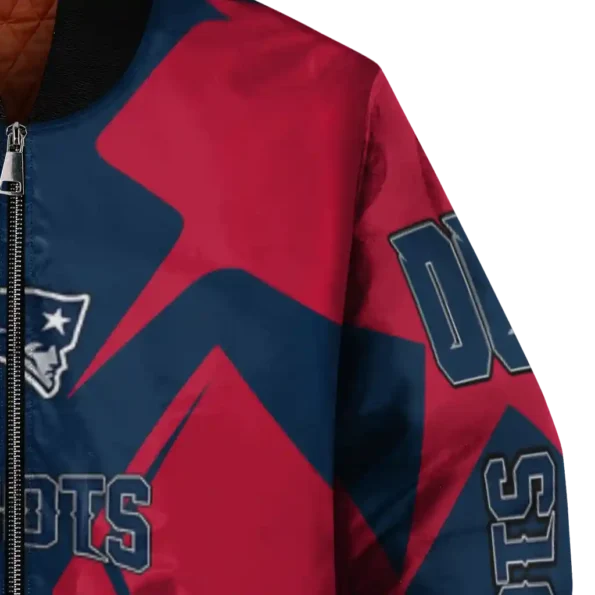 personalized new england patriots spider mark blue red crocs bomber jacket premium grade