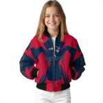 personalized new england patriots spider mark blue red crocs bomber jacket best selling