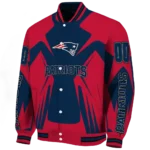 personalized new england patriots spider mark blue red crocs varsity jacket best selling
