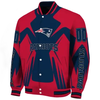 personalized new england patriots spider mark blue red crocs varsity jacket best selling
