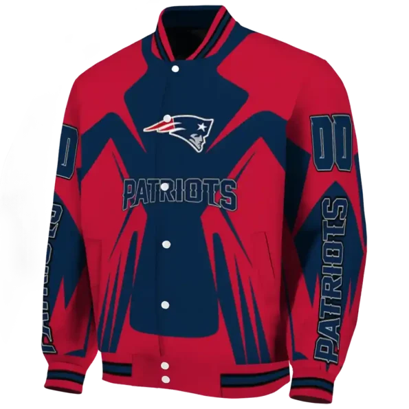 personalized new england patriots spider mark blue red crocs varsity jacket best selling
