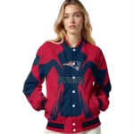 personalized new england patriots spider mark blue red crocs varsity jacket best selling