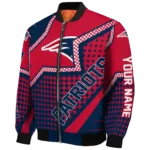 personalized new england patriots star burst blue bomber jacket best selling