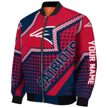 personalized new england patriots star burst blue bomber jacket best selling
