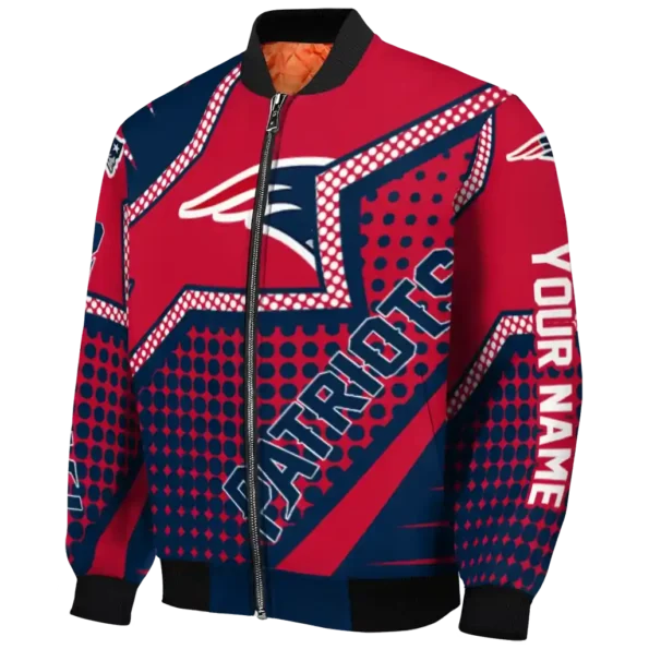 personalized new england patriots star burst blue bomber jacket best selling