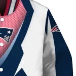 personalized new england patriots v stripes blue white varsity jacket best selling