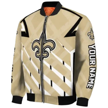 personalized new orleans saints chevron angles gold bomber jacket best selling