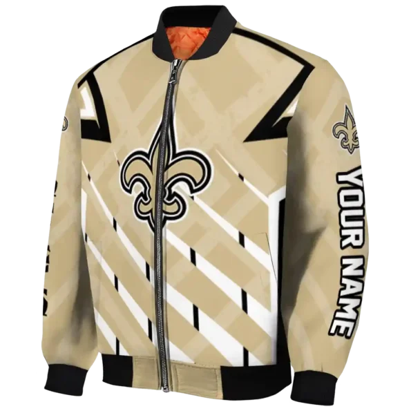 personalized new orleans saints chevron angles gold bomber jacket best selling