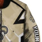 personalized new orleans saints chevron angles gold bomber jacket best selling