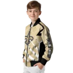 personalized new orleans saints chevron angles gold bomber jacket best selling