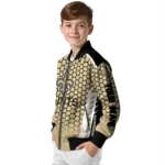 personalized new orleans saints hexagon grid gold bomber jacket best selling