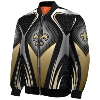 personalized new orleans saints mesh chest black crocs black bomber jacket best selling