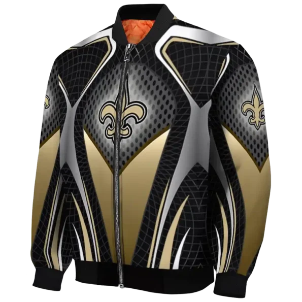 personalized new orleans saints mesh chest black crocs black bomber jacket best selling