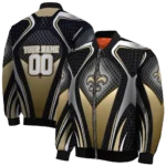 personalized new orleans saints mesh chest black crocs black bomber jacket best selling