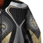 personalized new orleans saints mesh chest black crocs black bomber jacket best selling