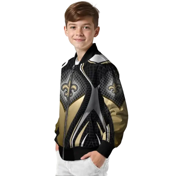personalized new orleans saints mesh chest black crocs black bomber jacket trendy
