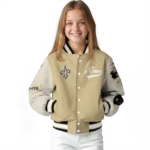 personalized new orleans saints razorback outline gold nude varsity jacket best selling