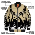 personalized new orleans saints winged blaze gold white bomber jacket best selling
