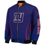 personalized new york giants chevron arrow blue bomber jacket best selling