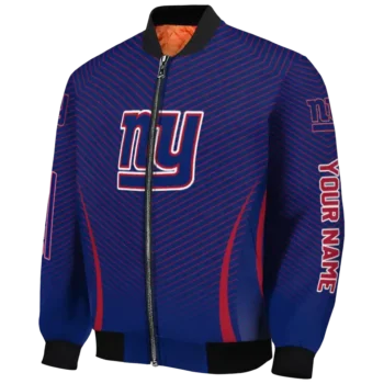 personalized new york giants chevron arrow blue bomber jacket best selling