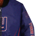 personalized new york giants chevron arrow blue bomber jacket best selling