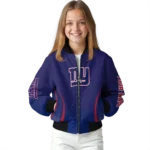 personalized new york giants chevron arrow blue bomber jacket best selling
