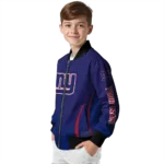 personalized new york giants chevron arrow blue bomber jacket best selling