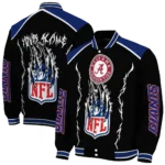 personalized new york giants claw blood blue black varsity jacket best selling