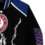 personalized new york giants claw blood blue black varsity jacket best selling