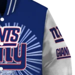 personalized new york giants ferris arena blue white varsity jacket best selling