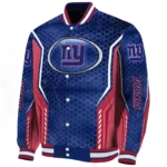 personalized new york giants power plate blue varsity jacket best selling
