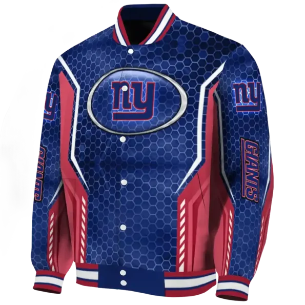 personalized new york giants power plate blue varsity jacket best selling