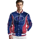 personalized new york giants power plate blue varsity jacket best selling