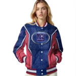 personalized new york giants power plate blue varsity jacket best selling