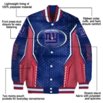 personalized new york giants power plate blue varsity jacket best selling