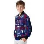 personalized new york giants pyramid shapes blue bomber jacket best selling