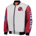 personalized new york giants speckled arms blue gray bomber jacket best selling