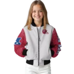personalized new york giants speckled arms blue gray bomber jacket best selling
