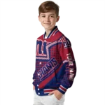 personalized new york giants star burst blue varsity jacket best selling