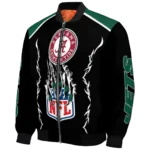personalized new york jets claw blood green black bomber jacket best selling