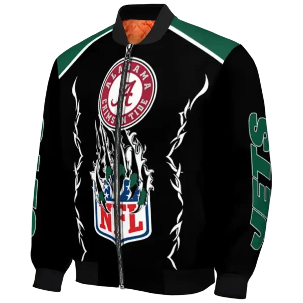 personalized new york jets claw blood green black bomber jacket best selling