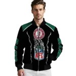 personalized new york jets claw blood green black bomber jacket best selling