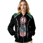 personalized new york jets claw blood green black bomber jacket best selling