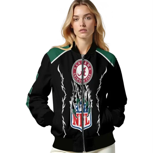 personalized new york jets claw blood green black bomber jacket latest model