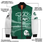 personalized new york jets ferris arena green white bomber jacket best selling